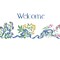 Welcome Herbs and Ribbon Wall Stencil | 2552 by Designer Stencils | Word &#x26; Phrase Stencils | Reusable Art Craft Stencils for Painting on Walls, Canvas, Wood | Reusable Plastic Paint Stencil for Home Makeover | Easy to Use &#x26; Clean Art Stencil